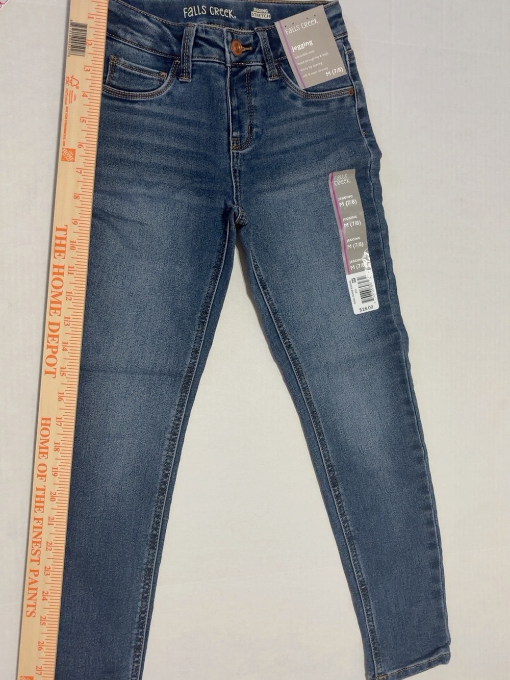 Falls Creek Girls Mid Wash Skinny Jeans - Blue NWT SIZE 7/8